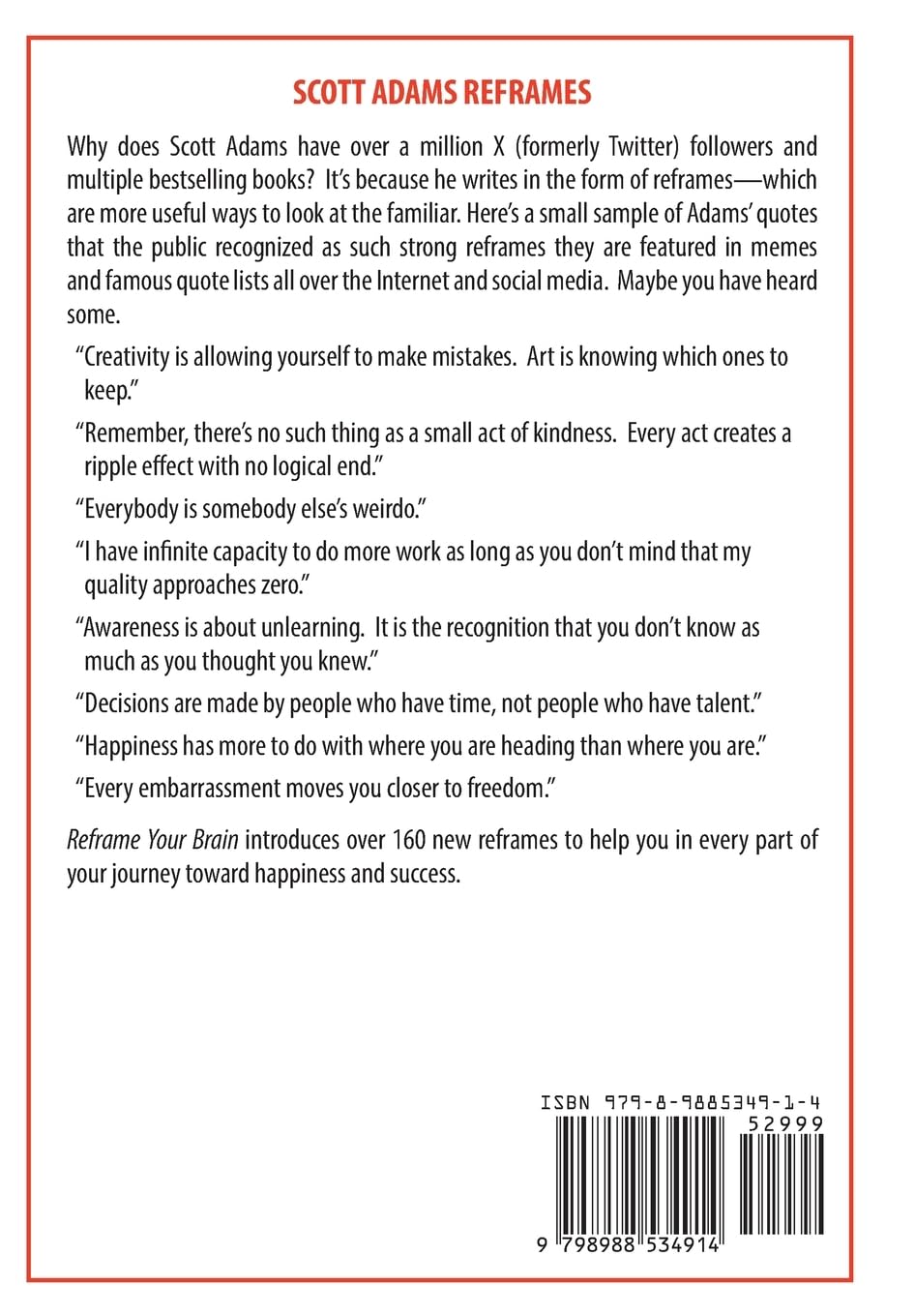 Reframe Your Brain by Scott Adams – Paperback - Image 2